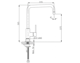 Фото Timo Saona смеситель 2306F white/matt (кухня)