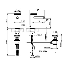 Смеситель для раковины Gessi Anello (63301#031) хром