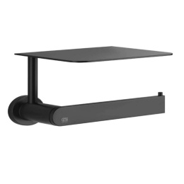 Фото Держатель туалетной бумаги Gessi Emporio accessories (38855#299) с полочкой, черный матовый