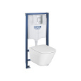 Комплект 4 в 1 ROCA Gap, Grohe (38772001R2) инсталляция и унитаз подвесной белый