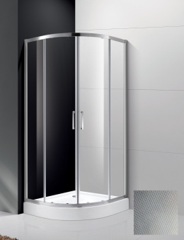 Душевой уголок Cezares Molveno-R-2-100-P-Cr, 100 x 100 x 190 см, стекло текстурное Punto, хром