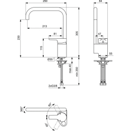 Смеситель для кухонной мойки Ideal Standard ACTIVE B8084AA