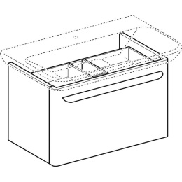 Тумба под раковину Geberit myDay Y824081000, 70 см, цвет какао с молоком
