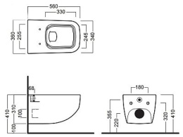 Подвесной унитаз Hatria Next (A0Y1F108) антрацит