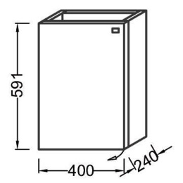 Тумба под раковину Jacob Delafon Pop Laminar 40 см, EB285-J5, белый