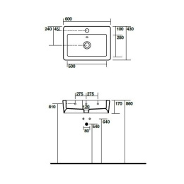 Kerasan Ego 324201 Раковина универсальная на 60 см