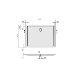 Душевой поддон Futurion Flat UDQ1290FFL2V-01