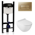 KIT VSMG 7317 Slim P1 Комплект инсталляции 4 в 1, WINNER S BLOCK VS0853202, унитаз DREAM 7317, крышк