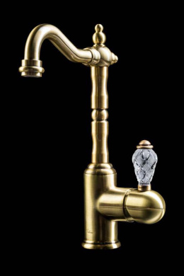 Фото Смеситель для умывальника Boheme Crystal (302-CRST) бронза