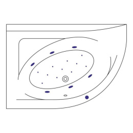 Фото Excellent Aquarella WAEX.ARL15.RELAX Ванна 1500x1000 L "RELAX" (хром)