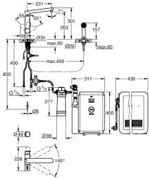 Смеситель Grohe Blue K7 31355001 для кухни с фильтром для воды