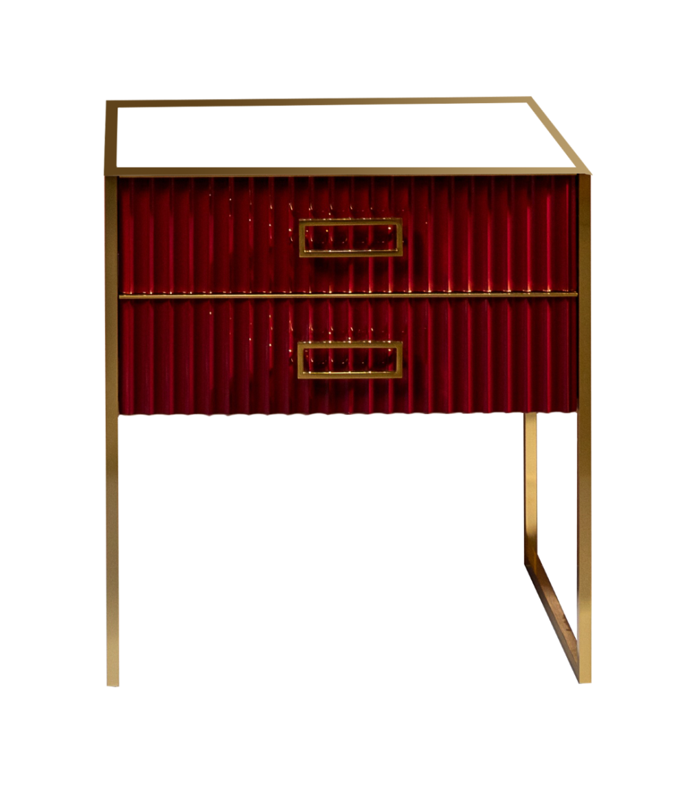 Armadi Art 867-080-RG Тумба MONACO 80см h74см бордо глянец + золото под раковину чашу