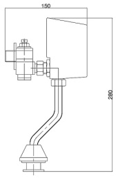 Фото Устройство для писсуара GPD Photocell FPB01, для писсуара, хром