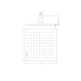 Omnires WGA225CR Верхний душ 25х25 см (хром)
