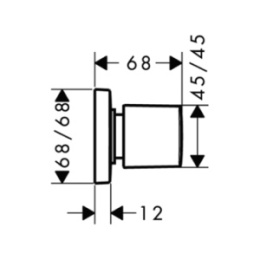 Фото Панель запорного вентиля Hansgrohe PuraVida (15978000) хром