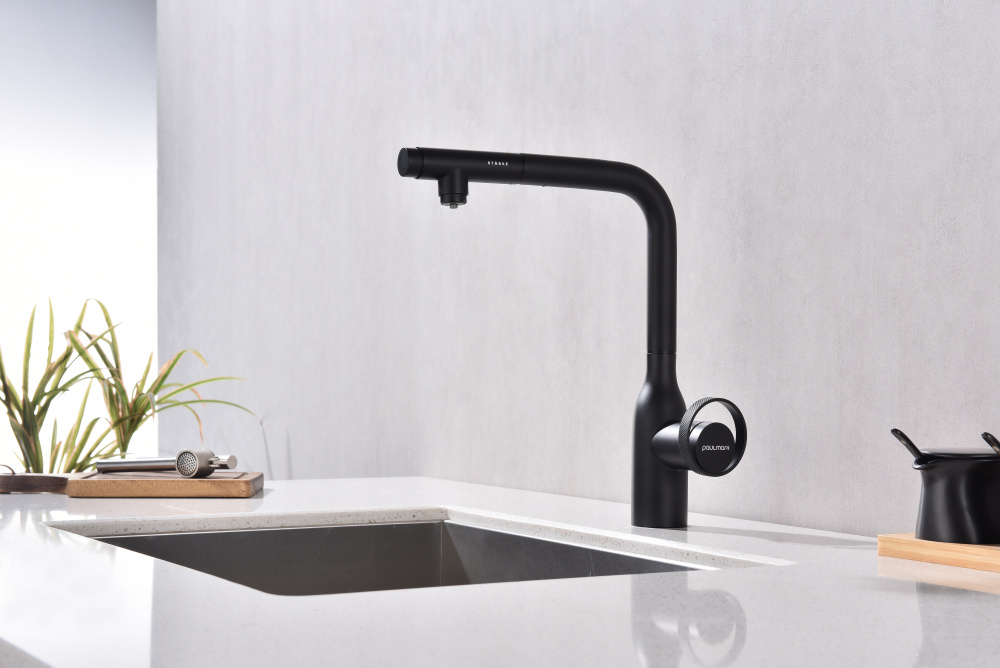 Фото Смеситель для кухни Paulmark Urban (Ur213104-401) антрацит