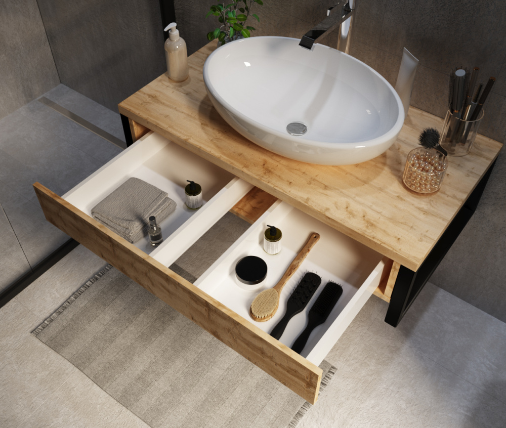 1Marka У85843 Тумба GRUNGE LOFT 90П 1в.я Дуб Вотан