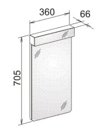 Зеркало с подсветкой Keuco Elegance 11697011500, белый