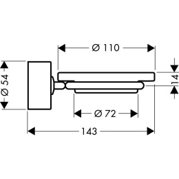 Мыльница 41533000 Hansgrohe Axor Uno