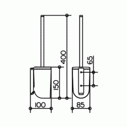 Фото Ершик для унитаза Keuco Elegance 11664010100, хром