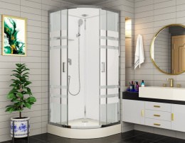 Душевая кабина 80x80x210 Esbano (ESE80CR) белый, Поддон низкий