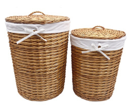 Корзина WasserKraft Leine WB-350-L большая для белья с крышкой