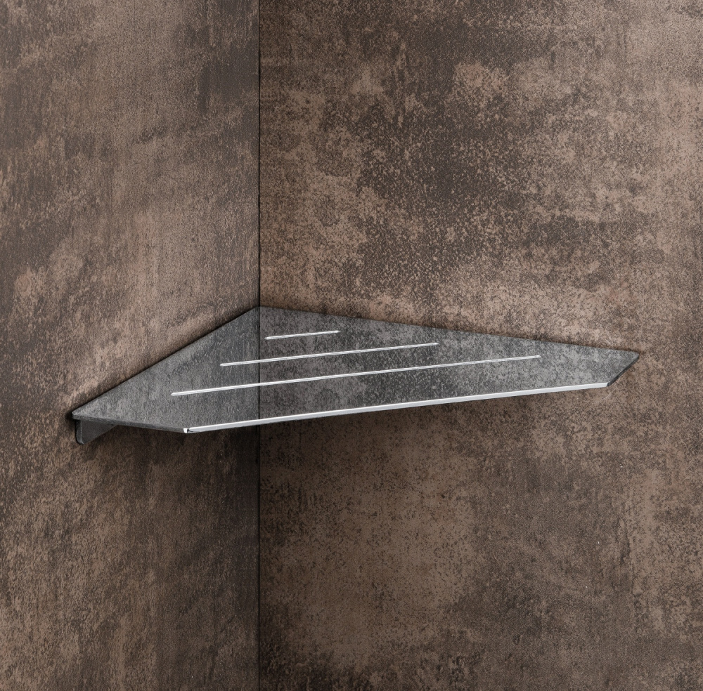 Фото Colombo Design Complementi B9655 Угловая полка для душевых принадлежностей (хром)