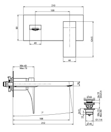 Смеситель для раковины F3971LX5CR FIMA Carlo Frattini Zeta