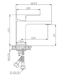 Смеситель для раковины BelBagno ROMANO ROM-LVM-CRM