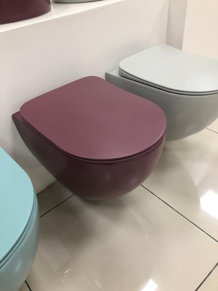 Унитаз подвесной Creavit Free FE322-11BR00E-0000 безободковый, берри матовый