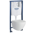 Инсталляция Grohe Rapid SL GH (39183001) белый, унитаз безободковый, сиденье микролифт