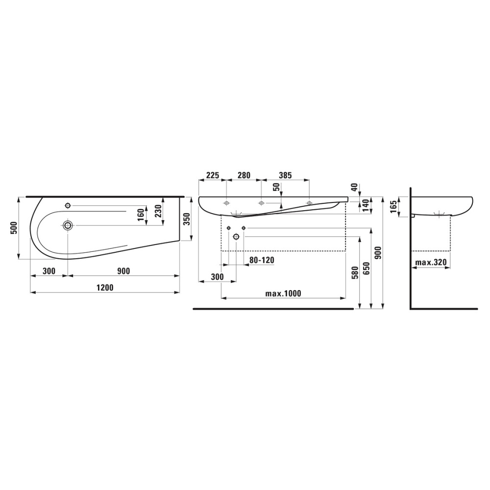 Раковина Laufen Alessi One 120 8.1497