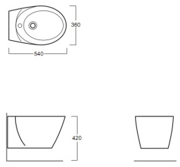 Биде Simas Bohemien BO 19, подвесное