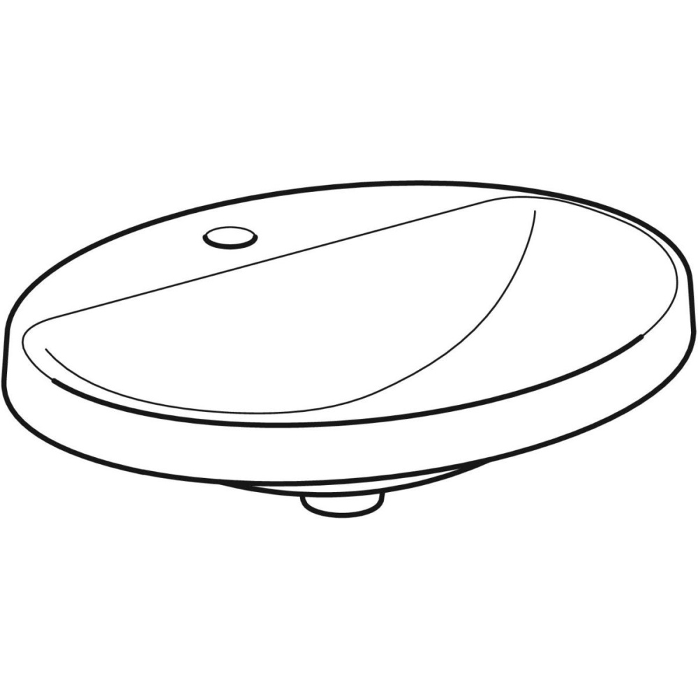 Фото Geberit Variform 500.726.01.2 Раковина, встраиваемая сверху, накладная