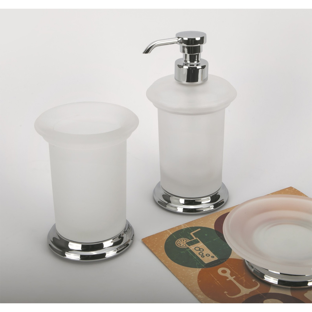 Colombo Design Positano B3640 - Стеклянная мыльница, настольная (хром)