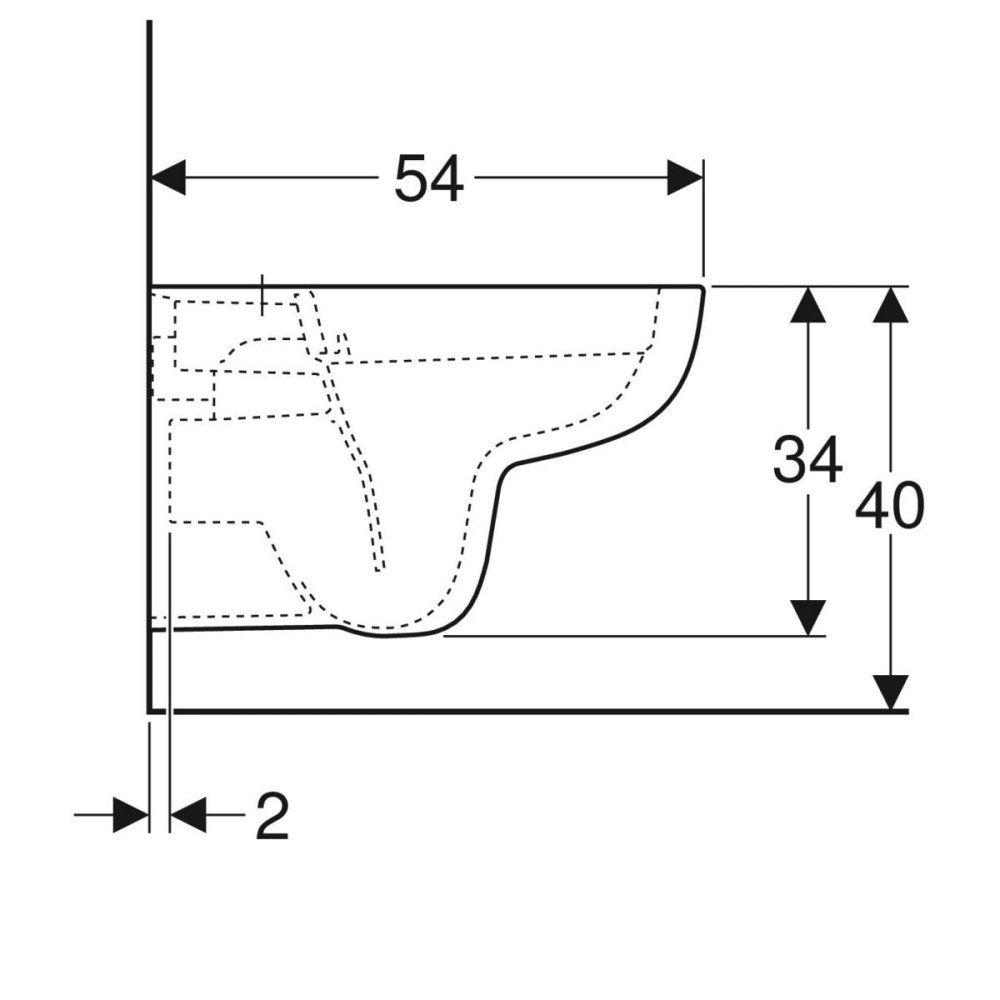 Geberit Smyle 500.210.01.1 Унитаз подвесной, безободковый