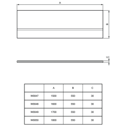 Панель для ванны 170 см Ideal Standard SIMPLICITY W004901