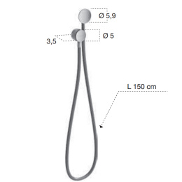 Antonio Lupi Filtro FILTRO Lucido AISI 316/L Ручной душ, с шланговым соединителем, держателем и шлан