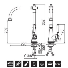 NOBILI Charlie CH75513CR Смеситель для кухни (хром)