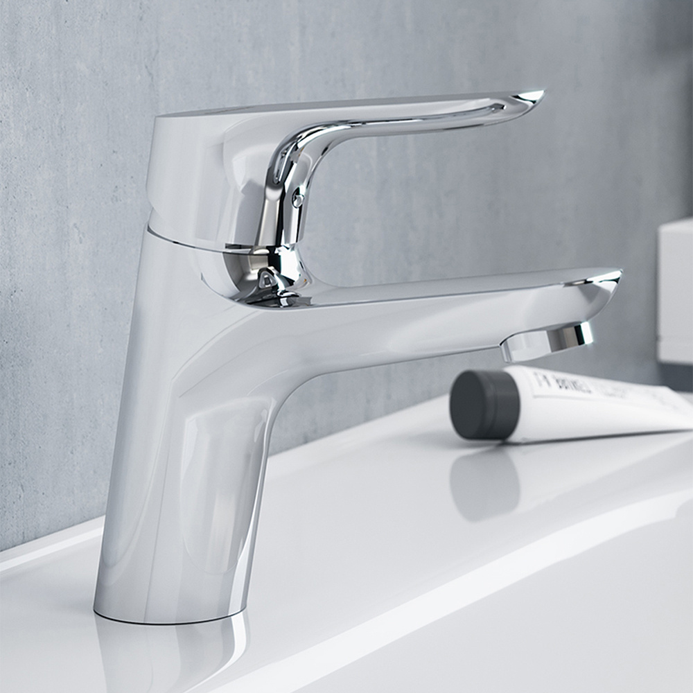 Фото RedBlu by Damixa 409007700 Origin Bit, набор 3 в 1: смес. д/умывальника, смес. для ванны/душа, душ. 