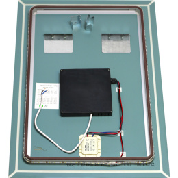 Фото MELANA Зеркало с LED-подсветкой-8060 подогрев/часы/космет.зеркало (MLN-LED090-1)