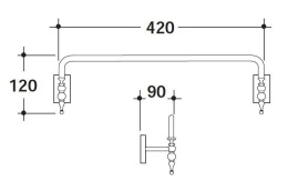 Держатель полотенца Globo Paestum (PAAC44) хром