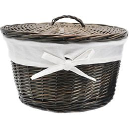 Фото Корзина WasserKraft Donau WB-530-L большая для белья с крышкой