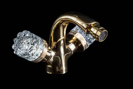 Фото Смеситель для биде Boheme Crystal (296-CRST) золото