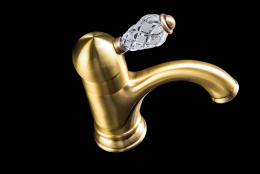 Фото Смеситель для умывальника Boheme Crystal (301-CRST) бронза