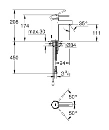 Смеситель для раковины Grohe Essence New 32899001, хром