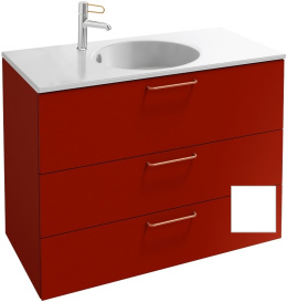 Фото Тумба под раковину Jacob Delafon Odeon Rive Gauche 90 см, EB2533-RX-F30, цвет белый сатин, ручки на 