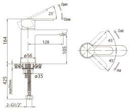Смеситель для раковины BelBagno Tanaro TAN-LVM-CRM