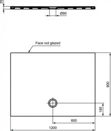 Душевой поддон 120X90 см Ideal Standard STRADA T2577YK