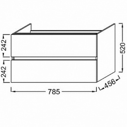 Тумба под раковину Jacob Delafon Tolbiac 80 см, дуб давос натуральный, EB2382-E75